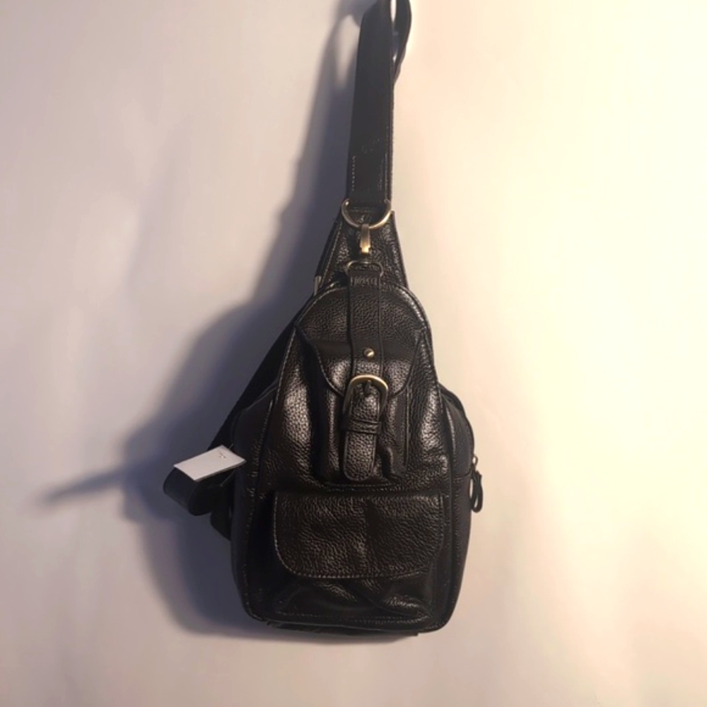 Ameri Leather Brown Crossbody Sling Bag - Excelle… - image 8